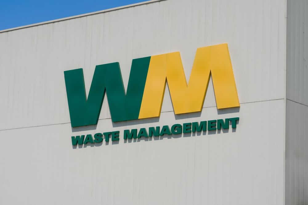 Waste Management, Inc_ sign on building-by Ken Wolter via Shutterstock